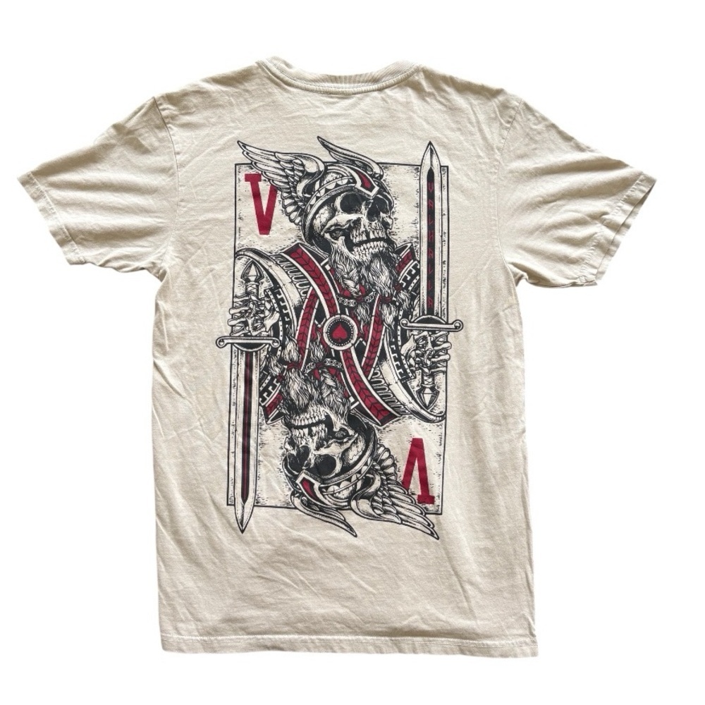 NWT Howitzer Men's Medium Beige Graphic Short Sleeve Crew Neck T-Shirt